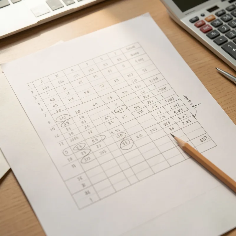 Feuille de calcul de budget publicitaire annotée posée à côté d&rsquo;un clavier